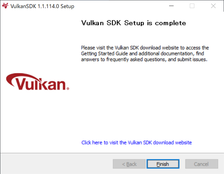 VulkanSDKインストール